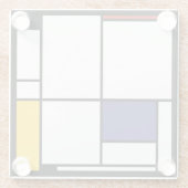 Piet Mondrian, Tableau 1 Glazen Onderzetter (Achterkant)