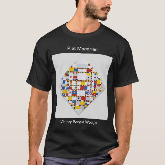 Piet Mondrian Victory Boogie Woogie T-shirt (Voorkant)