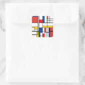 Piet Mondrian Vierkante Sticker (Tas)
