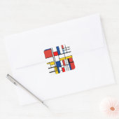 Piet Mondrian Vierkante Sticker (Envelop)