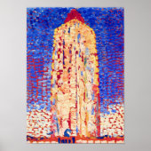 Piet Mondrian - vuurtoren in Westkapelle Fine Art Poster (Voorkant)
