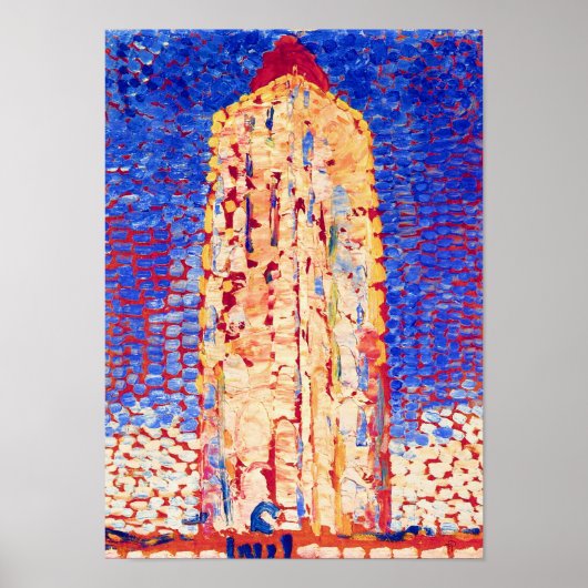 Piet Mondrian - vuurtoren in Westkapelle Fine Art Poster (Voorkant)