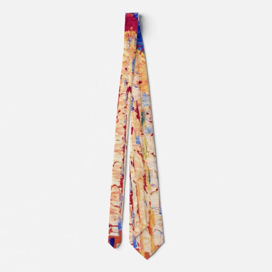 Piet Mondrian - vuurtoren in Westkapelle Fine Art Stropdas (Achterkant)