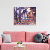 Piet Mondrians beroemde schilderij, Forest, Canvas Afdruk (Insitu (Woonkamer))