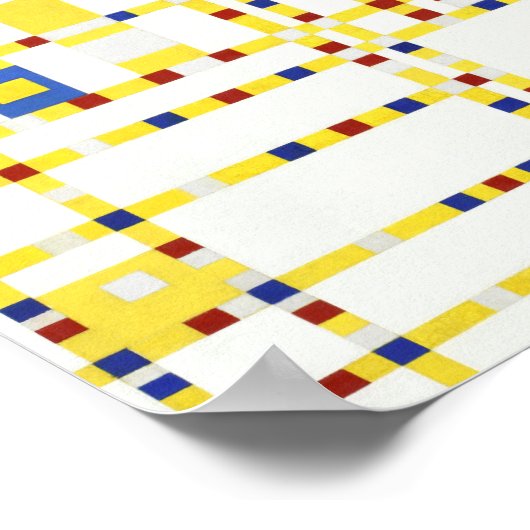 Piet Mondrians Broadway Boogie Woogie 1942 Poster (Hoek)