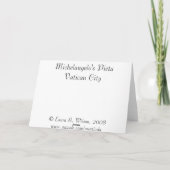 Pieta door Michelangelo Kaart (Achterkant)