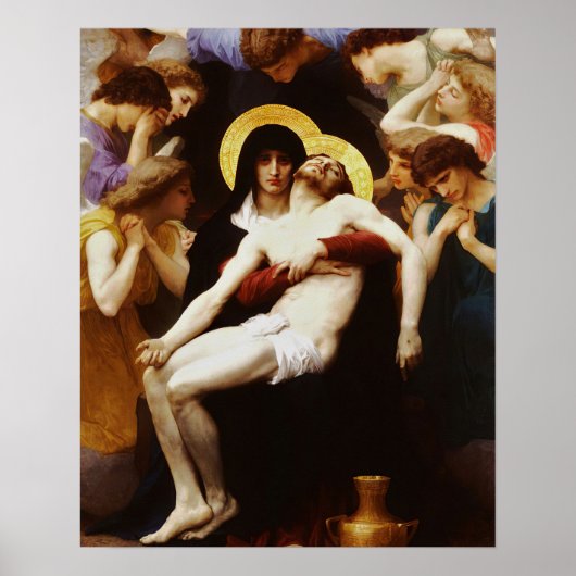 Pieta Jesus Crucifixion Lamentation Virgin Mary Poster (Voorkant)
