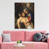 Pietà (Mary en Jezus) (van Adam Elsheimer) Canvas Afdruk (Insitu (Woonkamer))