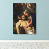 Pietà (Mary en Jezus) (van Adam Elsheimer) Canvas Afdruk (Insitu (Houten vloer))