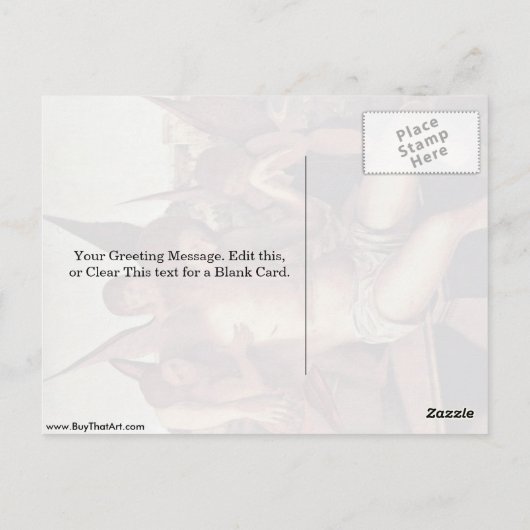 Pieta met drie Angels van Antonello da Messina Briefkaart (Achterkant)