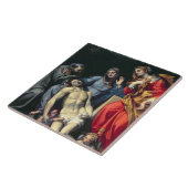 Pieta met St. Francis en St. Mary Magdalene, c.1 Tegeltje (Zijkant)