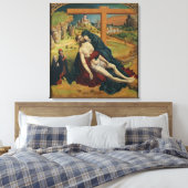 Pieta met twee donoren (olie op het paneel) canvas afdruk (Insitu (Slaapkamer))