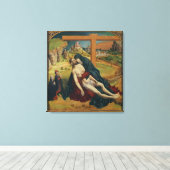 Pieta met twee donoren (olie op het paneel) canvas afdruk (Insitu (Houten vloer))