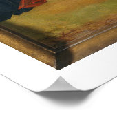 Pieta met twee donoren (olie op het paneel) poster (Hoek)