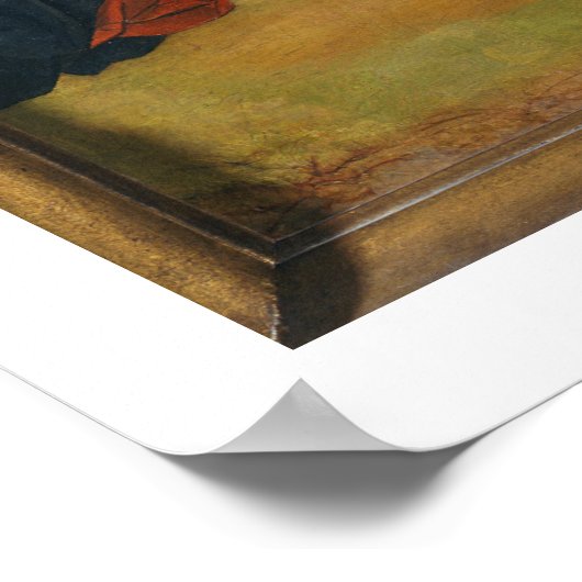 Pieta met twee donoren (olie op het paneel) poster (Hoek)