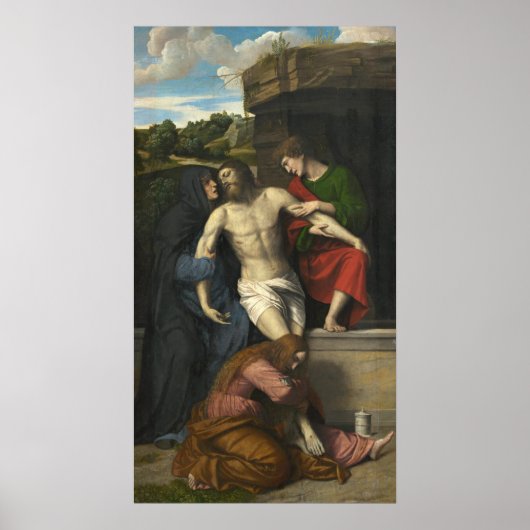 Pietà - Moretto da Brescia Fine Art Poster (Voorkant)