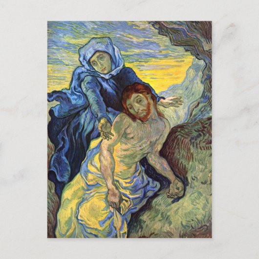 Pietà (naar Delacroix) 1889, Vincent van Gogh Briefkaart (Voorkant)