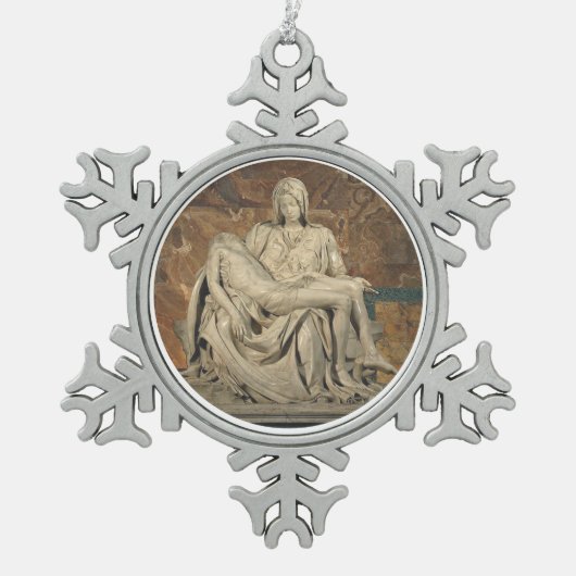 Pieta Pewter Ornament (Voorkant)