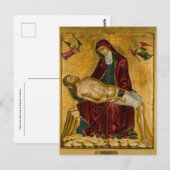 Pieta uit de Cirkel van Nikolaos Tzafouris Icon Briefkaart (Voorkant / Achterkant)