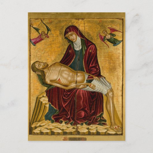 Pieta uit de Cirkel van Nikolaos Tzafouris Icon Briefkaart (Voorkant)