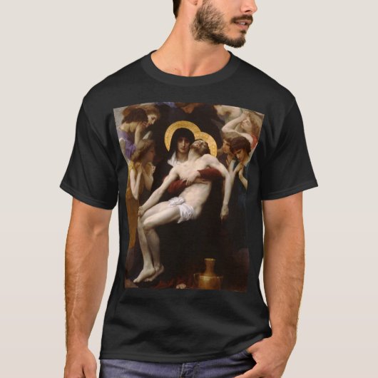 Pieta van Bouguereau DARK T-shirt (Voorkant)