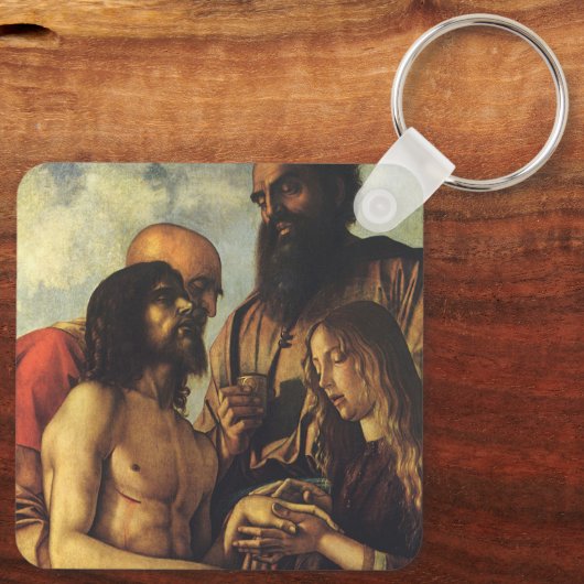 Pieta van Giovanni Bellini, Renaissance Fine Art Sleutelhanger (Achterkant)