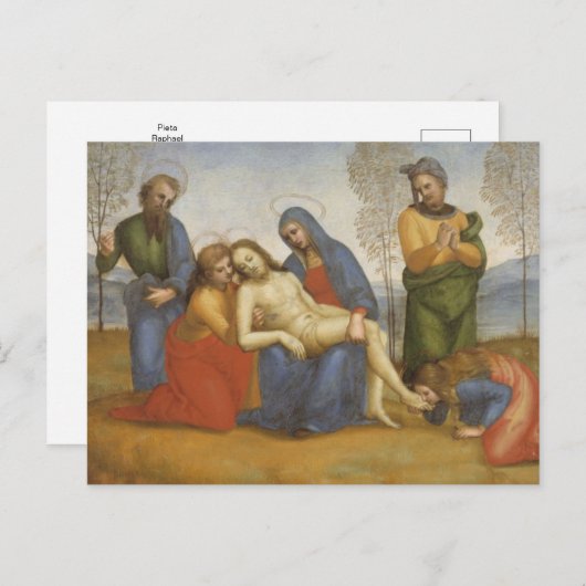 Pieta van het Briefkaart Raphael (Voorkant / Achterkant)