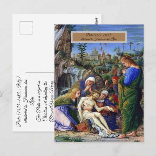 Pieta van Jezus Christus Briefkaart (Voorkant / Achterkant)