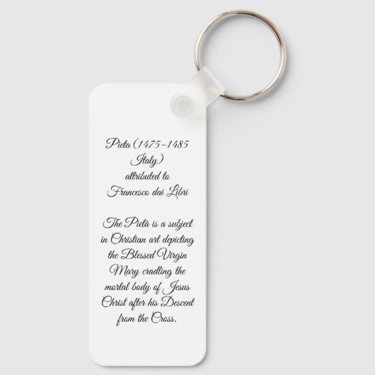 Pieta van Jezus Christus Sleutelhanger (Achterkant)