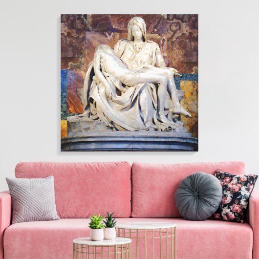 Pieta van Michelangelo Canvas Afdruk (Insitu (Woonkamer))