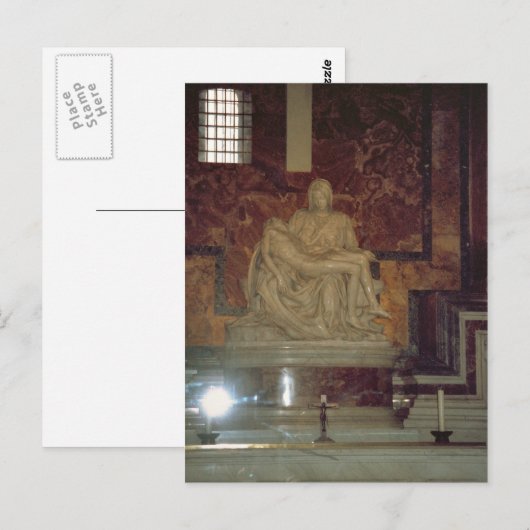 Pieta van Michelangelo in St Peter's Briefkaart (Voorkant / Achterkant)
