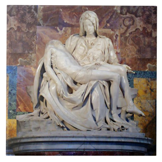 Pieta van Michelangelo Tegeltje (Voorkant)