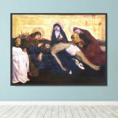 Pietà van Villeneuve-lès-Avignon Canvas Afdruk (Insitu (Houten vloer))