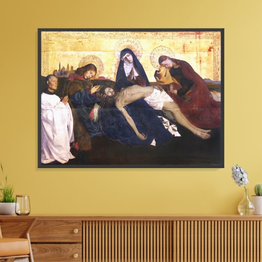 Pietà van Villeneuve-lès-Avignon Canvas Afdruk (Insitu (Woonkamer))