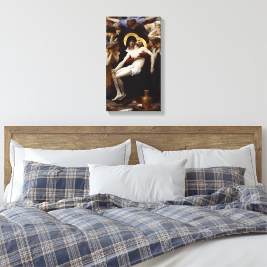Pieta van William-Adolphe Bouguereau Canvas Afdruk (Insitu (Slaapkamer))