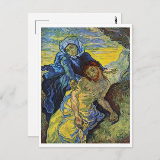 Pieta, Vincent van Gogh Briefkaart (Voorkant / Achterkant)
