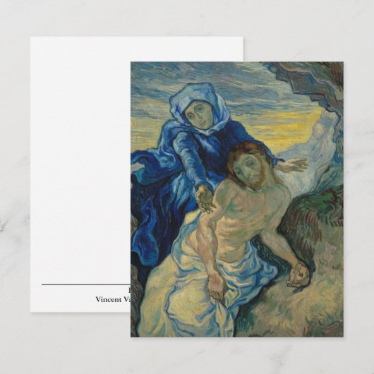 Pieta, Vincent Van Gogh Notecard Bedankkaart (Voorkant / Achterkant)