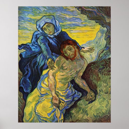 Pieta, Vincent van Gogh Poster (Voorkant)
