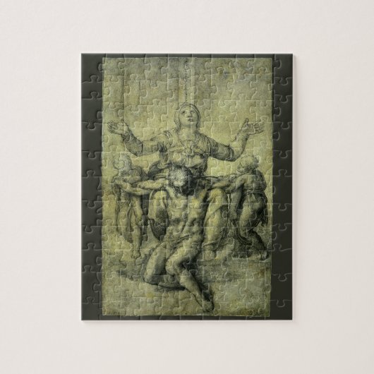 Pieta voor Vittoria Colonna door Michelangelo Legpuzzel (Verticaal)