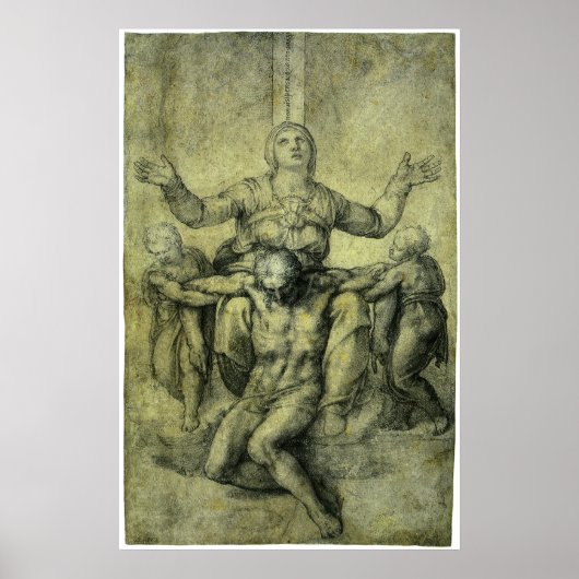 Pieta voor Vittoria Colonna door Michelangelo Poster (Voorkant)