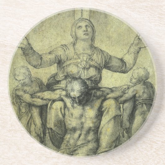 Pietà voor Vittoria Colonna van Michelangelo Zandsteen Onderzetter (Voorkant)