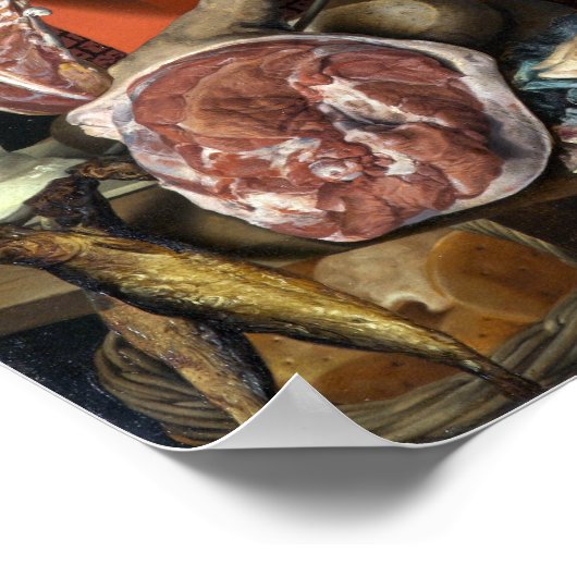 Pieter Aertsen A Meat Stall with the Holy Family Poster (Hoek)