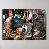 Pieter Aertsen A Meat Stall with the Holy Family Poster (Voorkant)