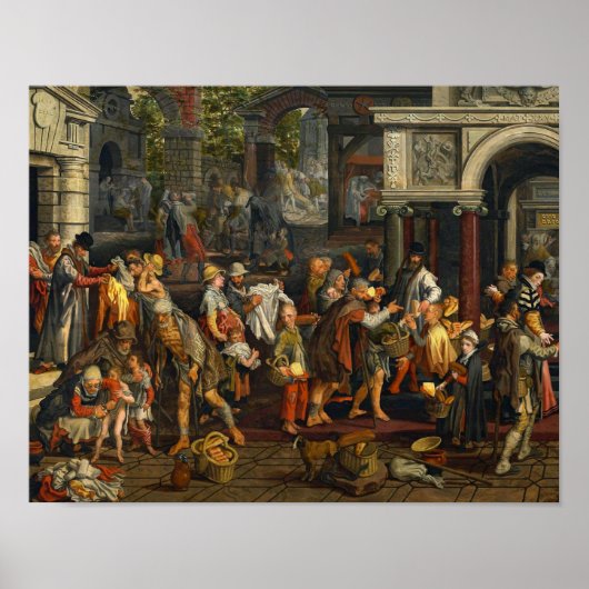 Pieter Aertsen - Christelijke Mercy Deeds Poster (Voorkant)
