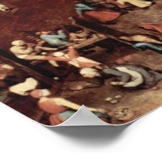 Pieter Bruegel-Child's play Poster (Hoek)