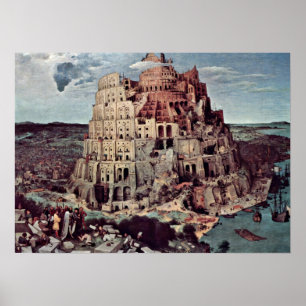 Pieter Bruegel de Elder - toren van Babel Poster