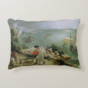Pieter Bruegel de Herfst van Icarus van het Ouderl Accent Kussen