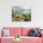 Pieter Bruegel de Herfst van Icarus van het Ouderl Canvas Afdruk (Insitu (Woonkamer))