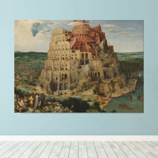 Pieter Bruegel de Oude Toren van Babel Canvas Afdruk (Insitu (Houten vloer))