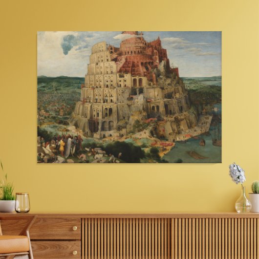 Pieter Bruegel de Oude Toren van Babel Canvas Afdruk (Insitu (Woonkamer))